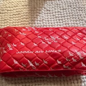 Japan Air Lines red Travel bag